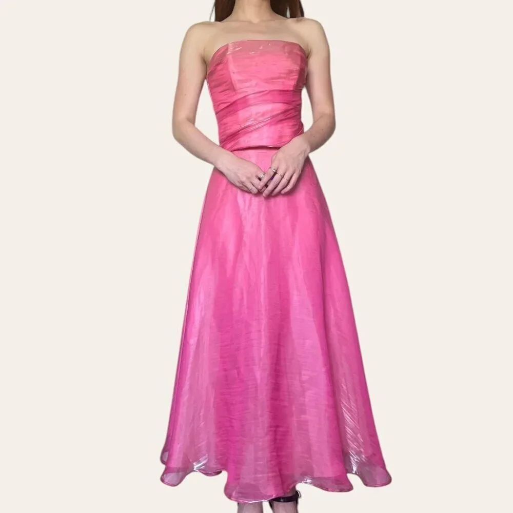 xxs prom dresses 1950's Belle Of The Ball Strapless Yellow Lace Dress /  Xtabay Vintage Make a lasting impression in this elegant prom dress from The Dress Outlet Prom Dresses  Formal &